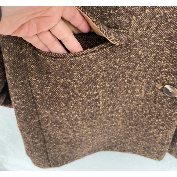 Old Navy Womens Long Sleeve Notch Collared Oversized Suit Blazer Brown Sz 2XL - Picture 12 of 16